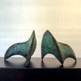 Spiegel  –  Patinierte Bronze, H 5,5 cm